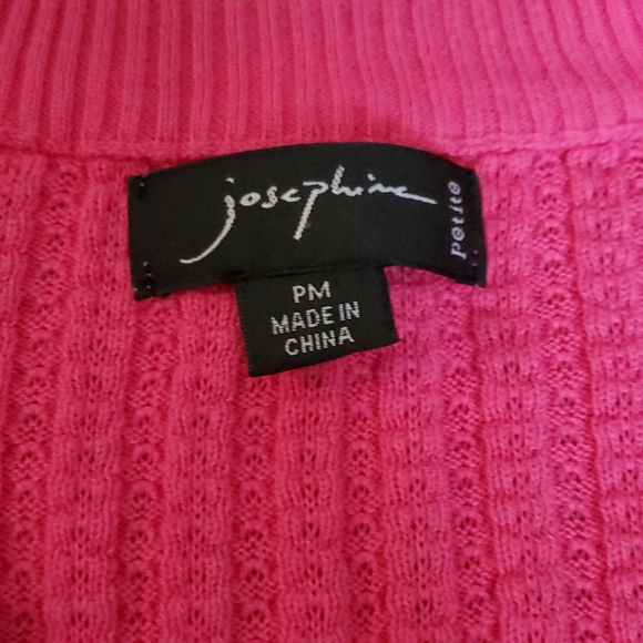 Josephine petite pink SS Size PM Cardigan sweater - Picture 4 of 6